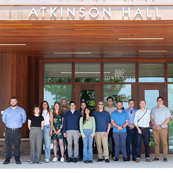 Workshop attendees in front of Atkinson hall